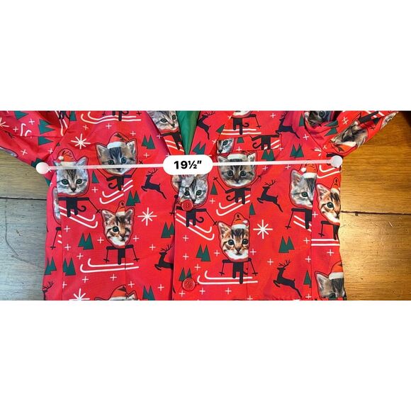 Ugly Christmas Blazer With Cat Size S 34-36 - Picture 8 of 10